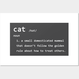 Funny, Clever, and Surprisingly Insightful Cat Definition Posters and Art
